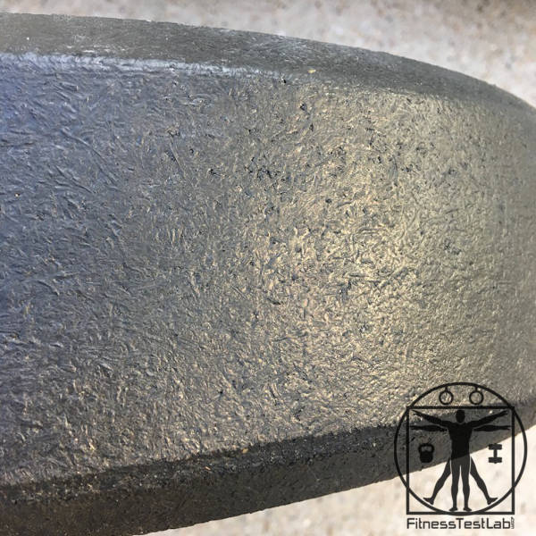 Rogue Hi Temp Bumper Plates Review - 45lb texture up close