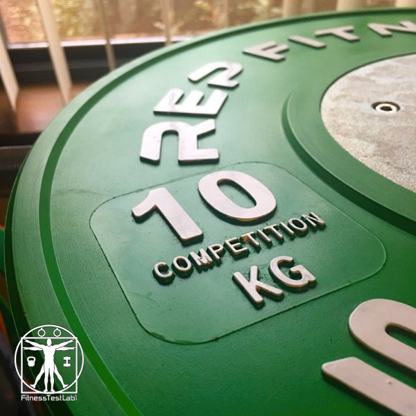 Rep Fitness Competition Bumper Plates Review - Raised Lettering and Inner Ring