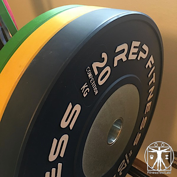 Rep Fitness Competition Bumper Plates Review - Side View