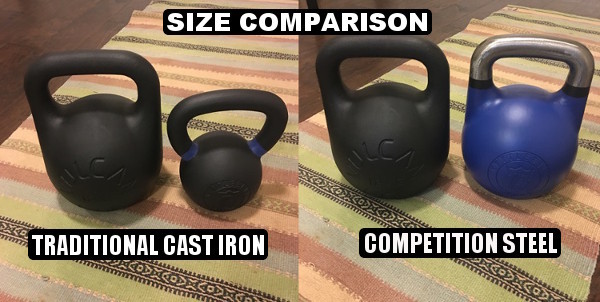 Vulcan Absolute Training Kettlebell size comparison