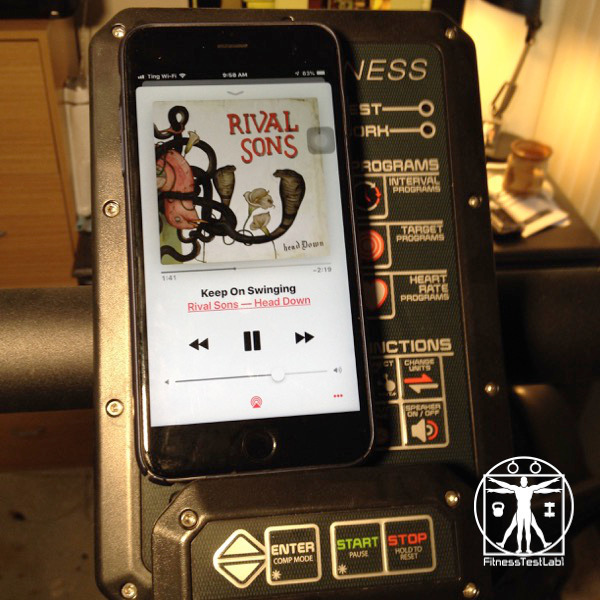 Assault Fitness Air Runner Review - Phone Blocking the Console