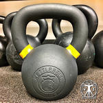 Kettlebell Kings Review - Powder Coat Kettlebell Review - Recessed Logo