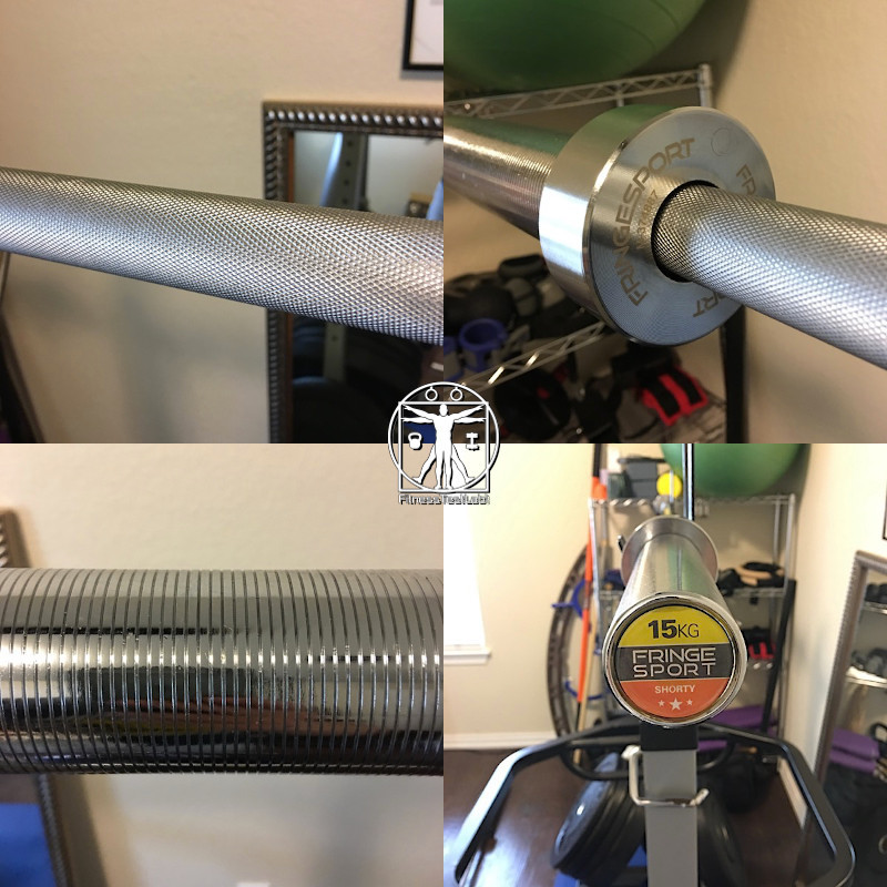 Best Short Barbells for Home Use - Fringe Sport Shorty Bar Review - Knurling and Sleeve