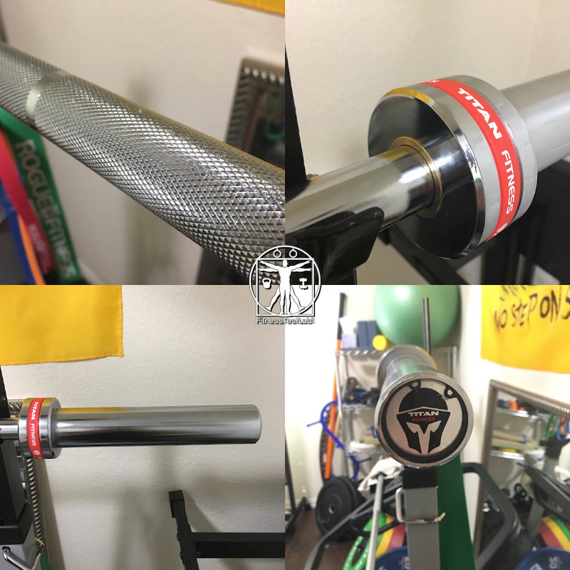 Best Short Barbells for Home Use - Titan 6ft Technique Olympic Bar Review - Knurling and Sleeves