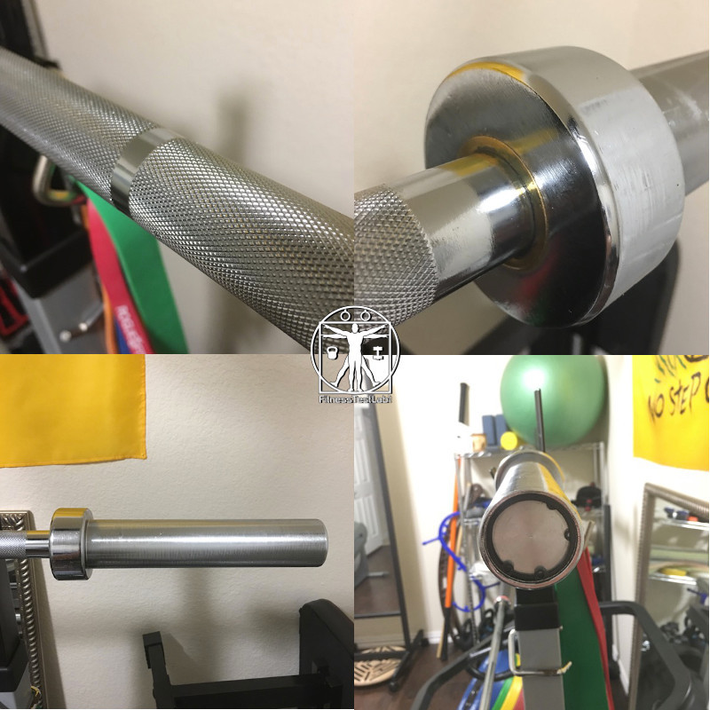 Best Short Barbells for Home Use - Troy Barbell 6 ft Olympic Chrome Bar Review - Knurling and Sleeve
