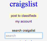 Craigslist search bar