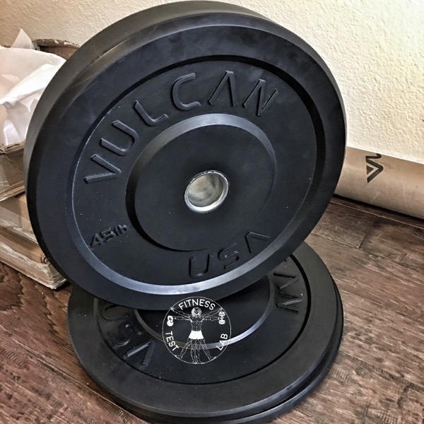 Combining kettlebells and barbells - Vulcan 45lb Bumper Plate - Face