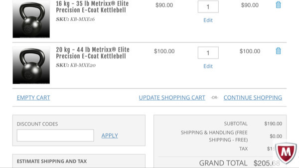 Kettlebells USA Paradigm Pro Elite Review - Metrixx Elite Precision E-Coat Price