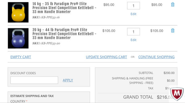 Kettlebells USA Paradigm Pro Elite Review - Paradigm Pro Elite Precision Price