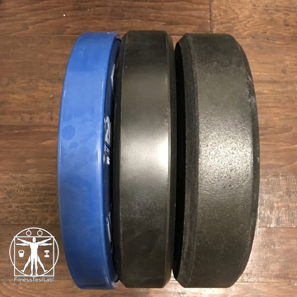 Rogue Fitness Competition Bumper Plates Review - Thickness Comparison