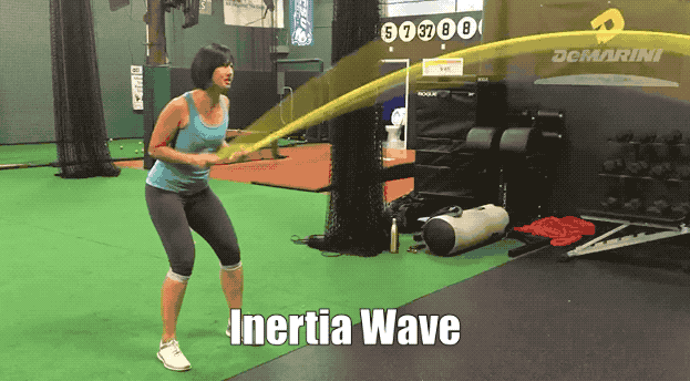 Inertia Wave Review - Woman Demonstrating the Wave Method with Text