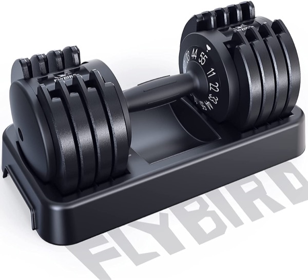 The Flybird Adjustable Dumbbell offers 5 different weights in one — and  it's on sale